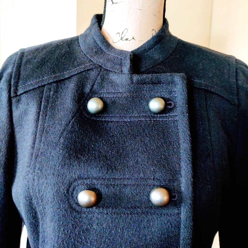 Anne Taylor Loft Navy Blue Wool Jacket - Picture 3 of 12